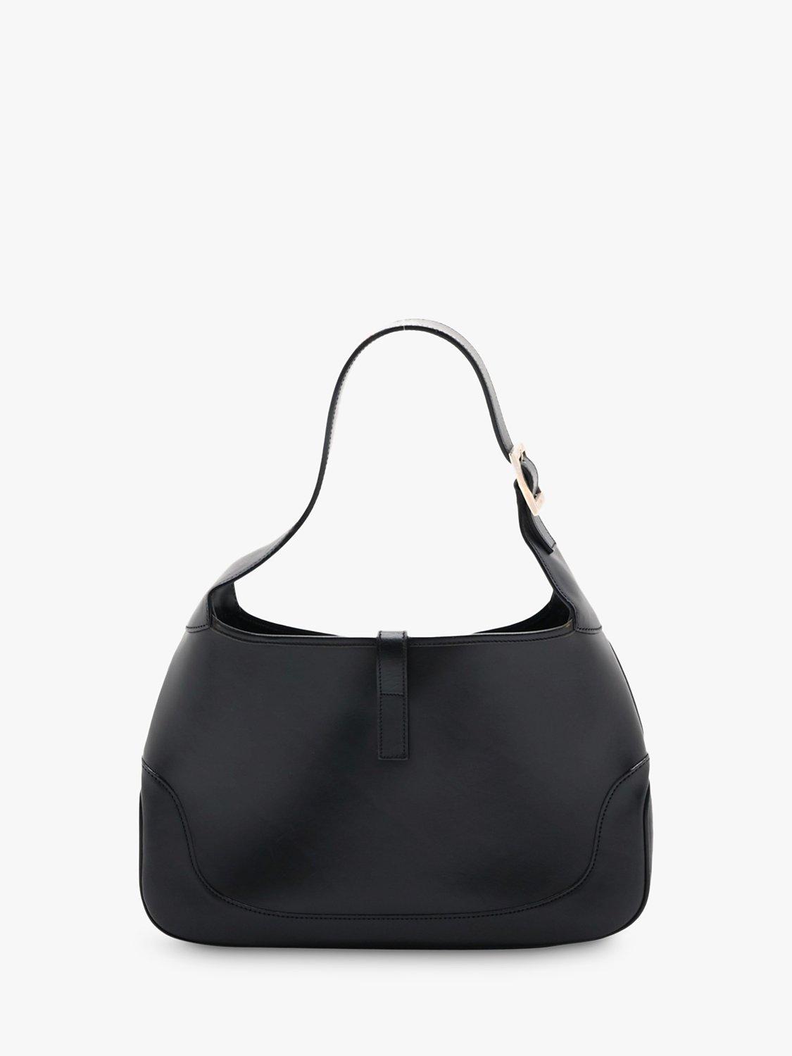 Product image 2 of 10, which shows Pre-loved GUCCI Jackie Leather Shoulder Bag, Black