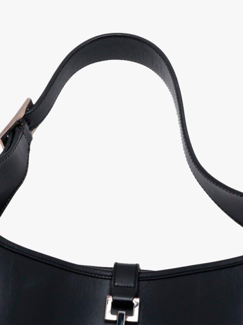 Product image 6 of 10, which shows Pre-loved GUCCI Jackie Leather Shoulder Bag, Black