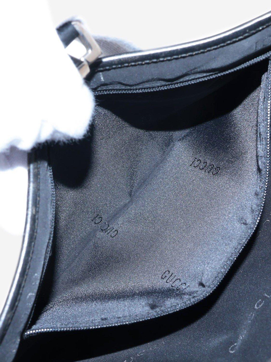 Product image 9 of 10, which shows Pre-loved GUCCI Jackie Leather Shoulder Bag, Black