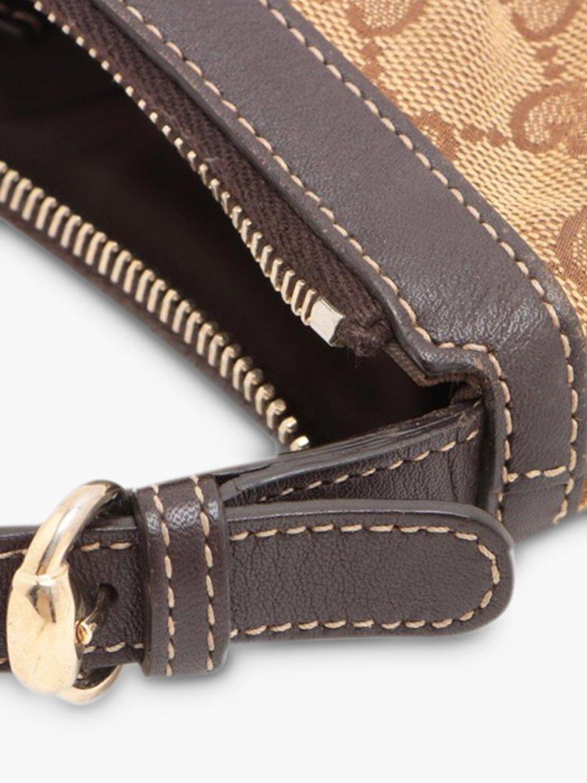 Product image 8 of 10, which shows Pre-loved GUCCI GG Canvas Shoulder Bag, Brown