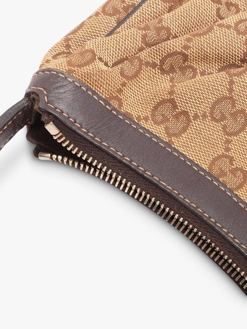Product image 10 of 10, which shows Pre-loved GUCCI GG Canvas Shoulder Bag, Brown