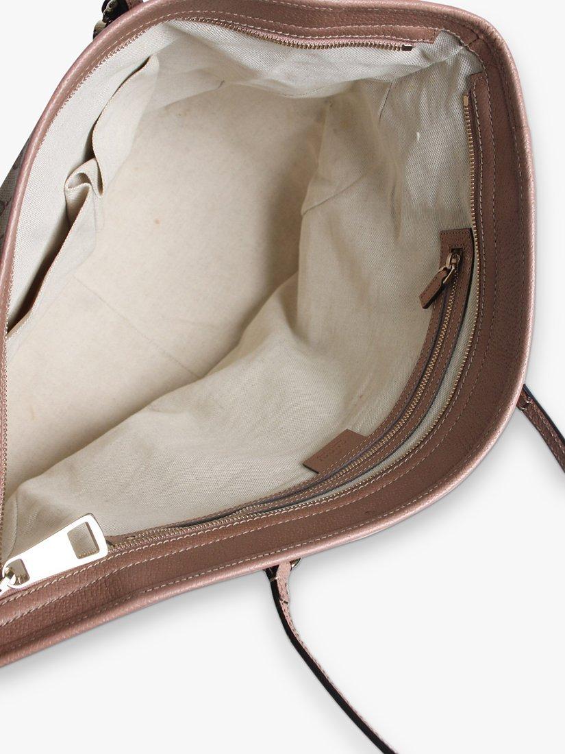 Product image 7 of 8, which shows Pre-loved GUCCI Bree GG Canvas and Leather Tote Bag, Brown/Pink
