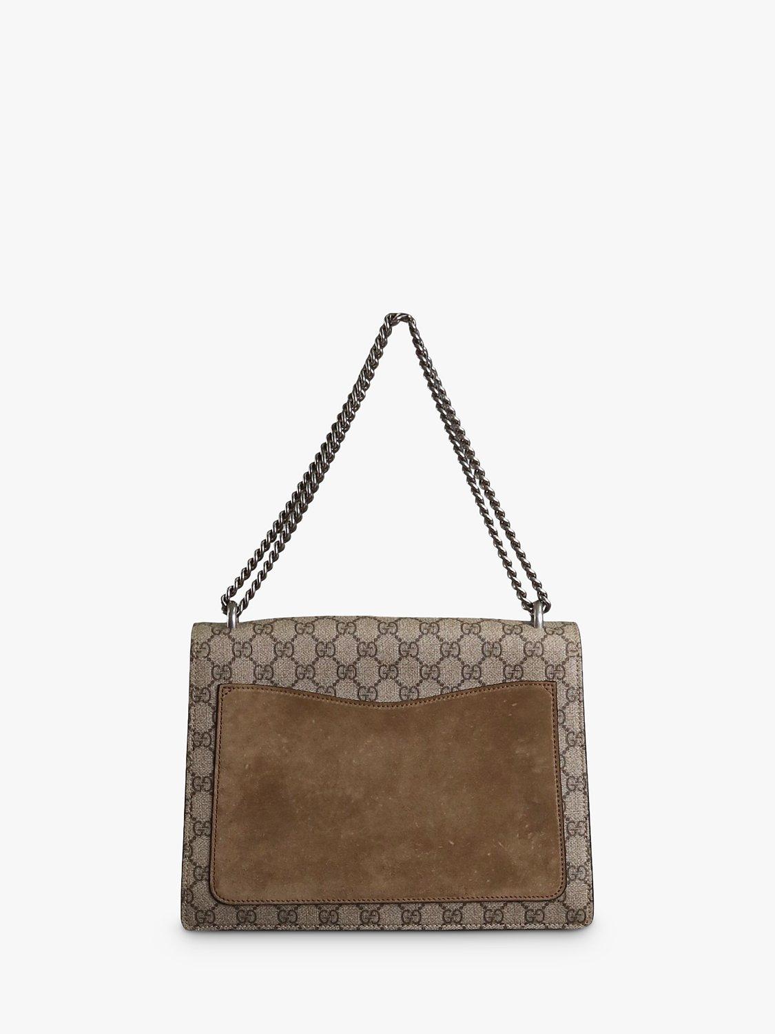 Product image 3 of 10, which shows Pre-loved GUCCI Medium GG Supreme Dionysus Shoulder Bag, Brown