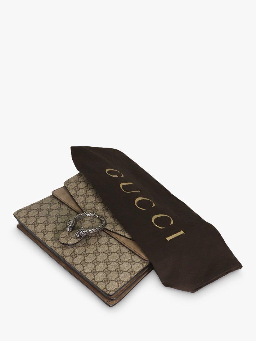Product image 10 of 10, which shows Pre-loved GUCCI Medium GG Supreme Dionysus Shoulder Bag, Brown