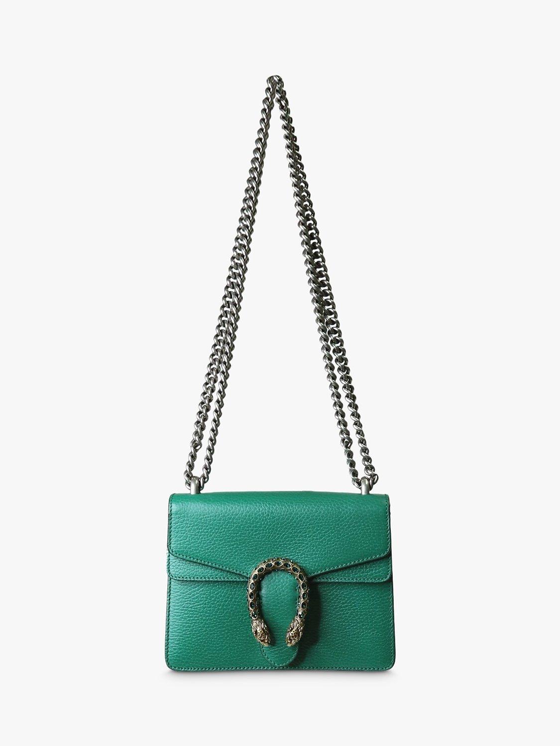 Pre-loved GUCCI Dionysus Leather Bag, Green