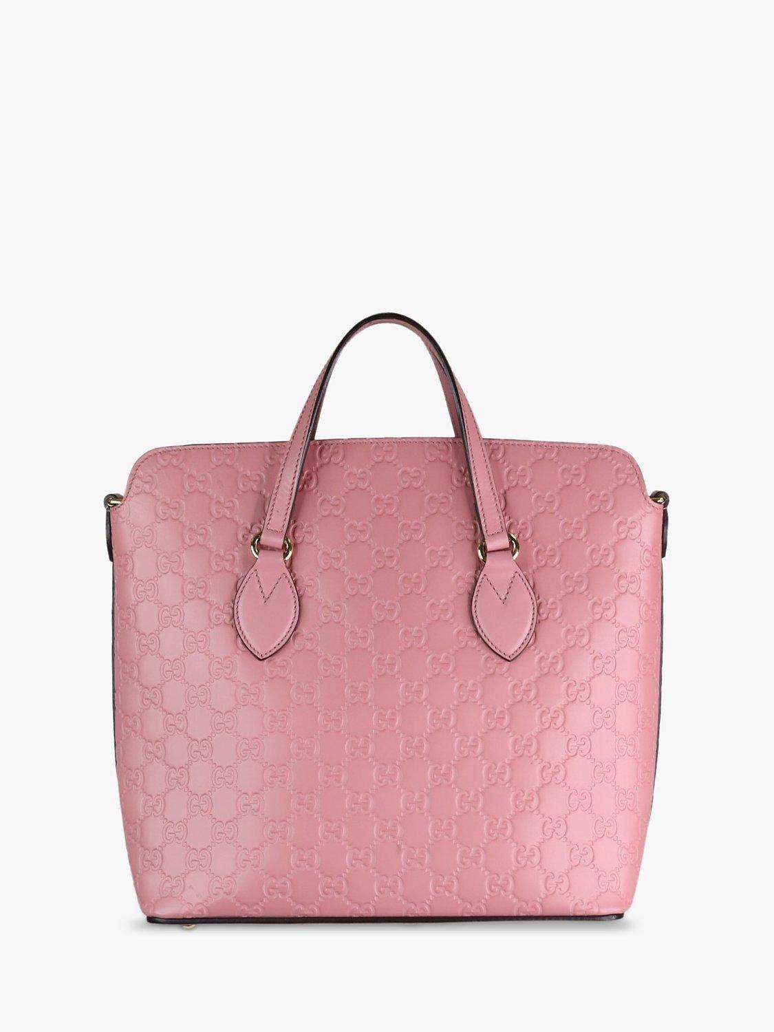 Product image 3 of 9, which shows Pre-loved GUCCI Monogram Leather Large Cross Body Bag, Pink