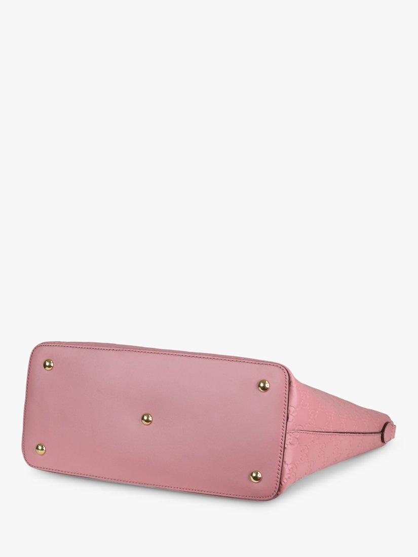 Product image 6 of 9, which shows Pre-loved GUCCI Monogram Leather Large Cross Body Bag, Pink