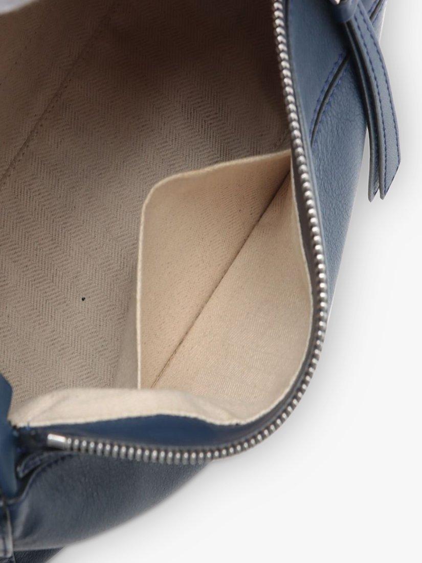 Product image 9 of 10, which shows Pre-loved LOEWE Puzzle Calfskin Leather Small Cross Body Bag, Blue