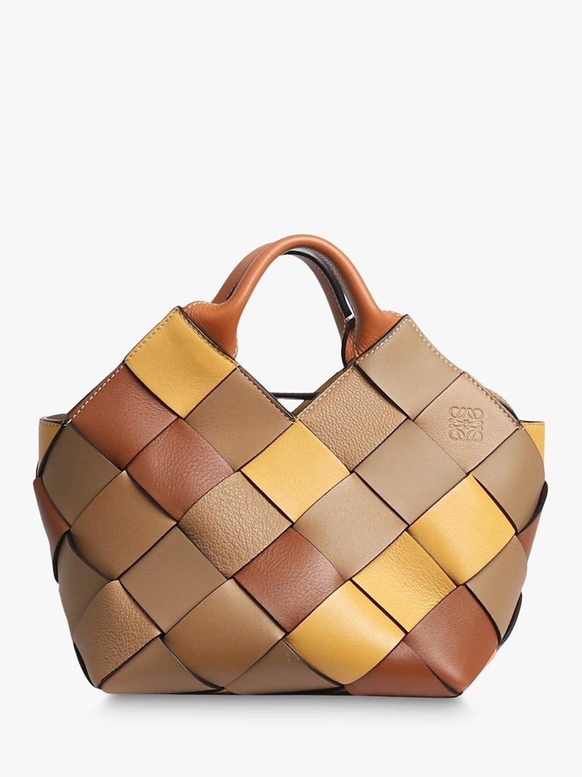 Pre-loved LOEWE Surplus Woven Leather Tote Bag, Brown