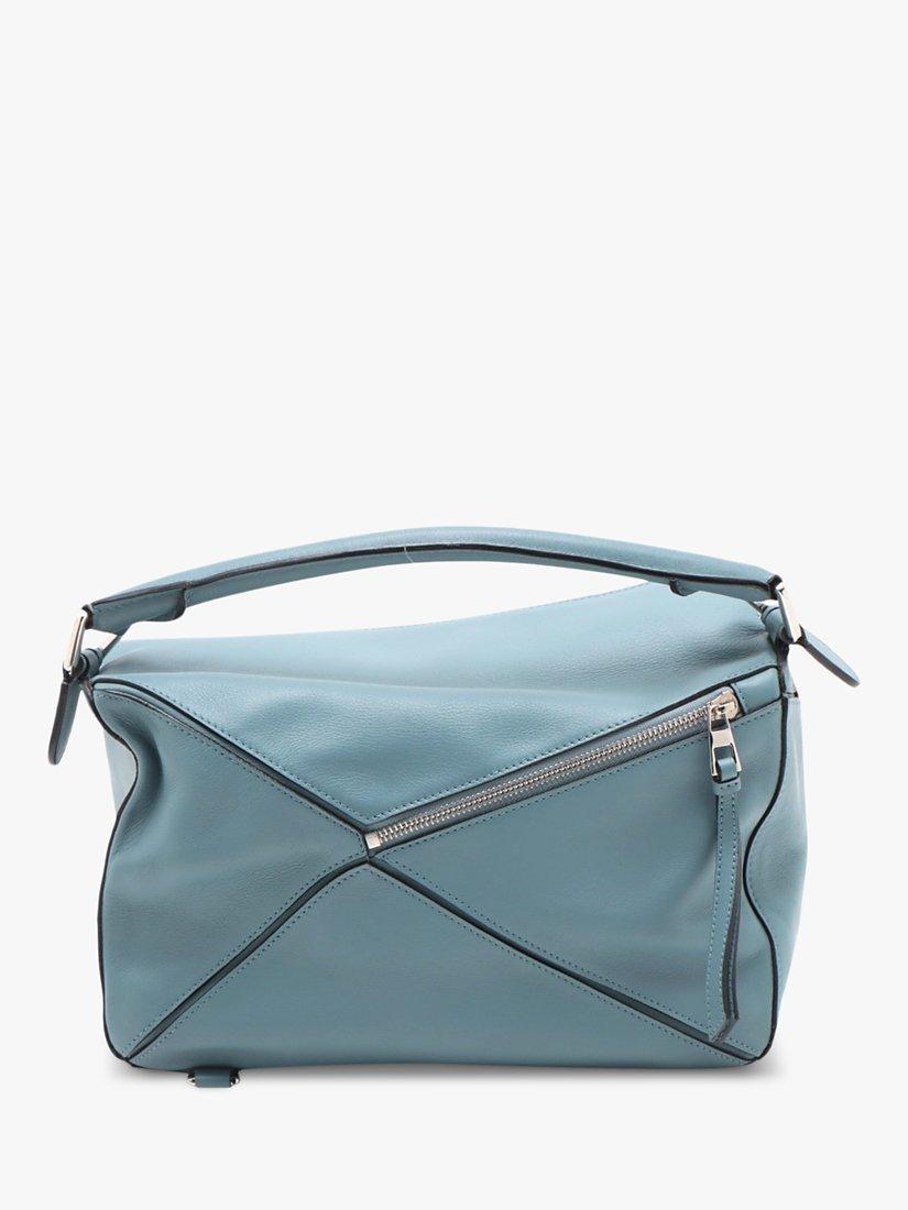 Product image 3 of 10, which shows Pre-loved LOEWE Puzzle Calfskin Leather Bag, Blue