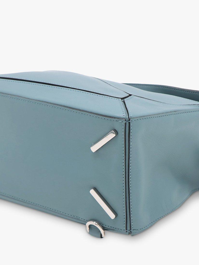 Product image 4 of 10, which shows Pre-loved LOEWE Puzzle Calfskin Leather Bag, Blue