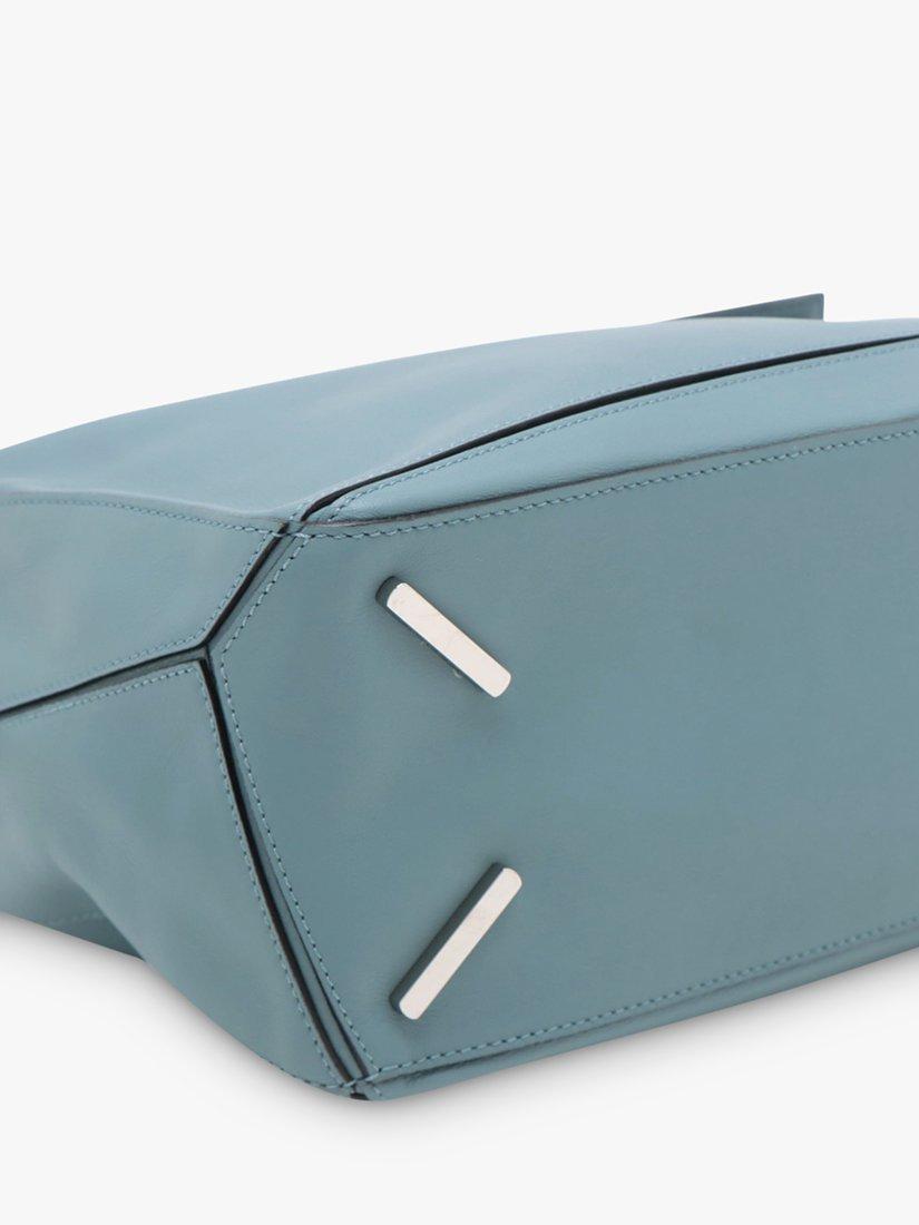 Product image 5 of 10, which shows Pre-loved LOEWE Puzzle Calfskin Leather Bag, Blue