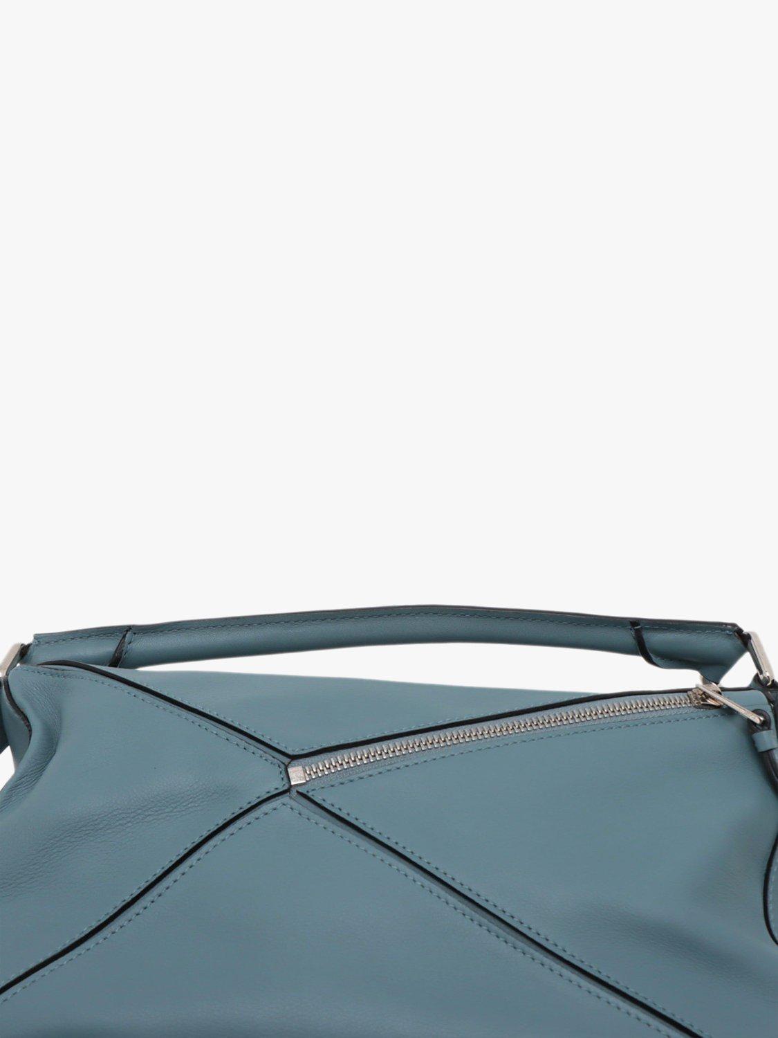 Product image 7 of 10, which shows Pre-loved LOEWE Puzzle Calfskin Leather Bag, Blue