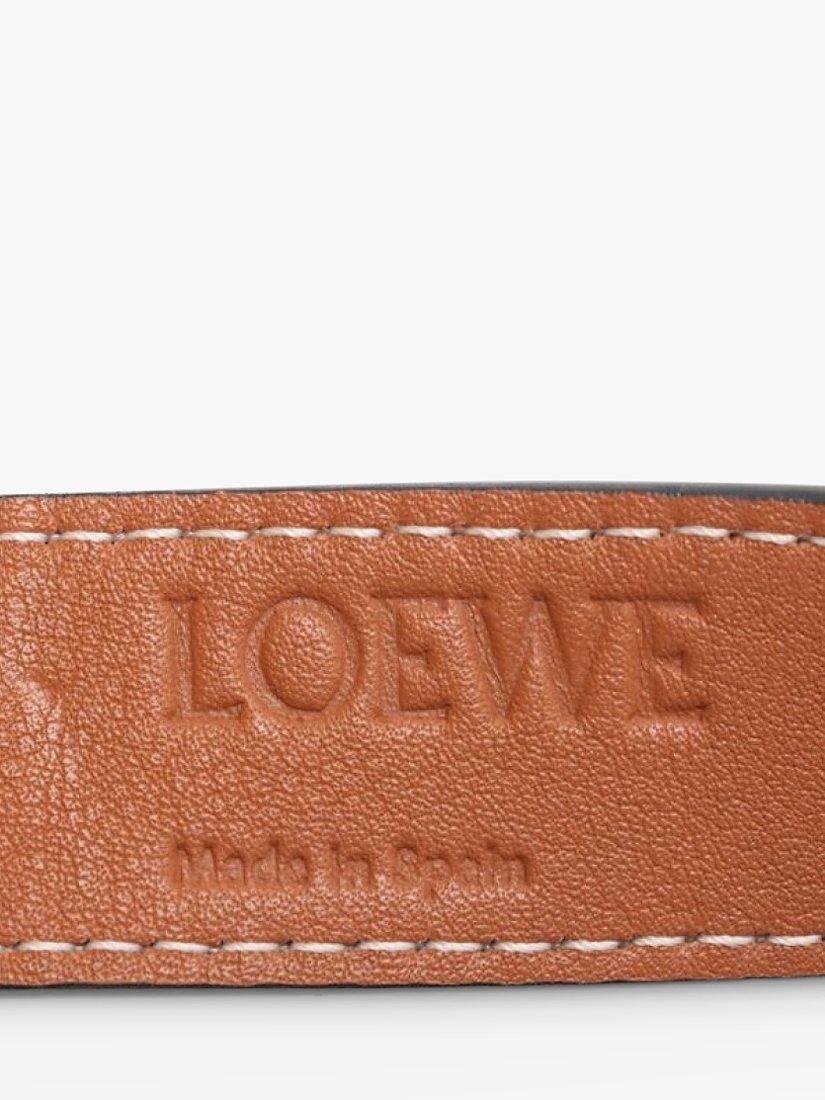 Pre-loved LOEWE Palm Leaf and Calfskin Mini Basket Bag, Neutral