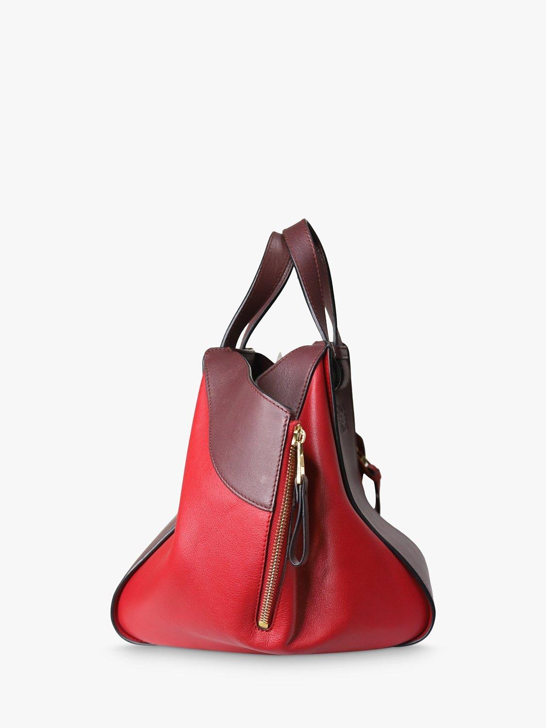 Product image 4 of 8, which shows Pre-loved LOEWE Compact Hammock Top Handle Bag, Red