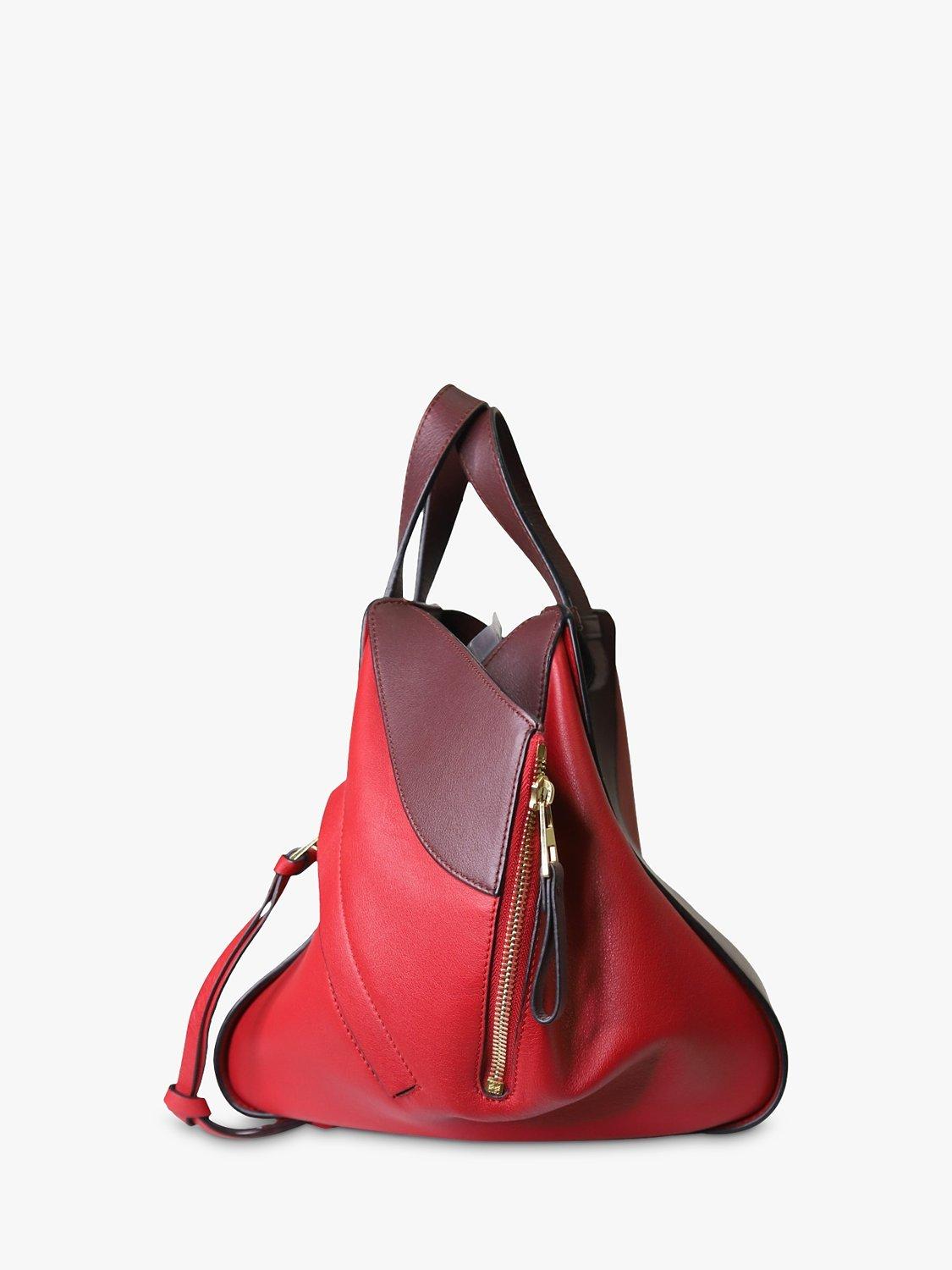 Product image 5 of 8, which shows Pre-loved LOEWE Compact Hammock Top Handle Bag, Red