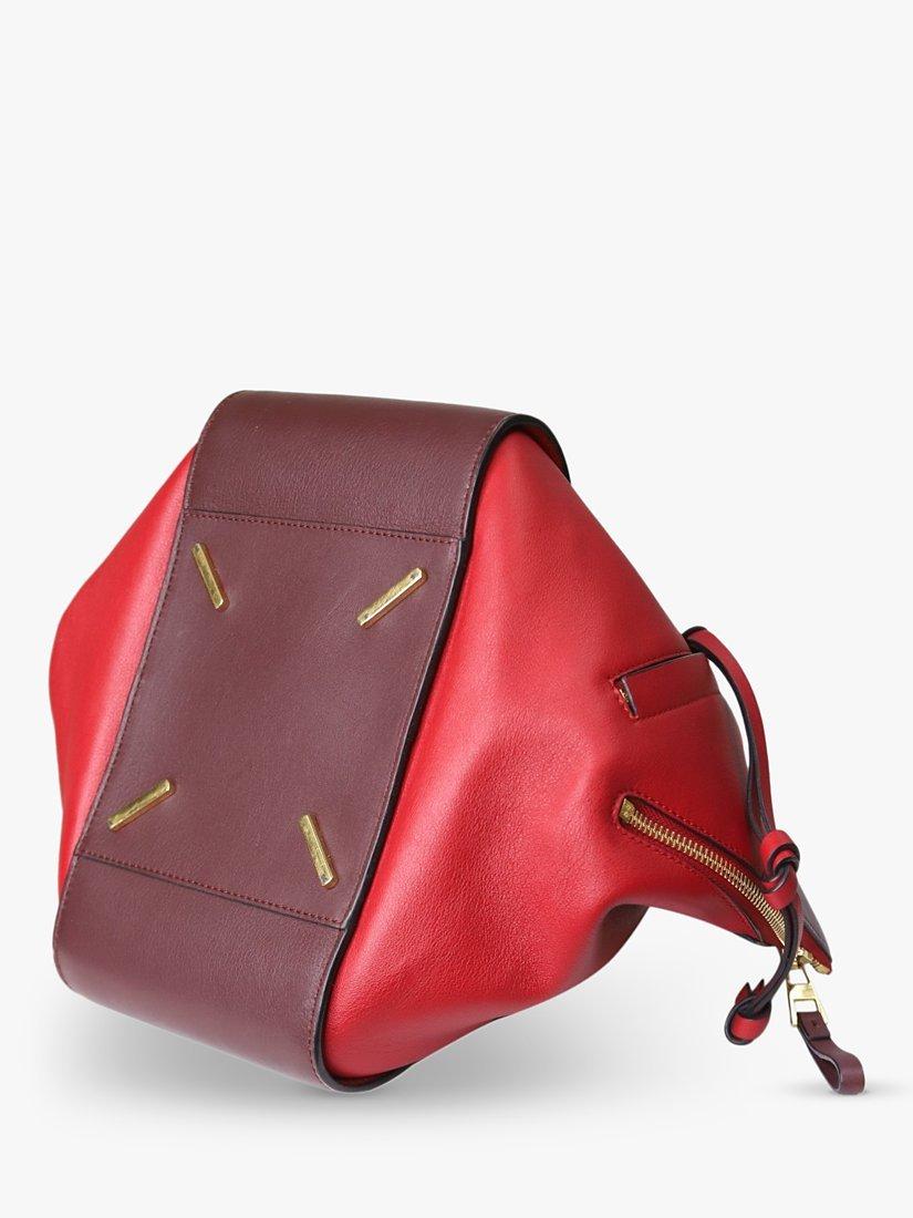 Product image 6 of 8, which shows Pre-loved LOEWE Compact Hammock Top Handle Bag, Red