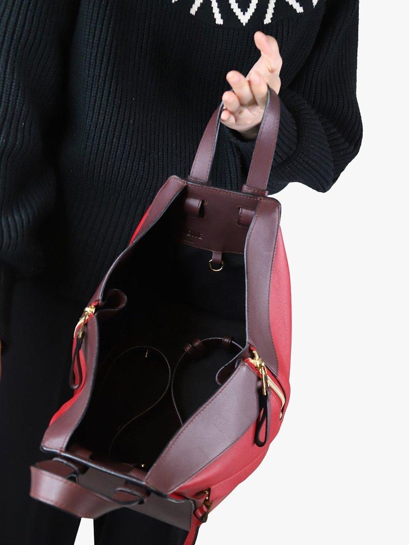 Product image 7 of 8, which shows Pre-loved LOEWE Compact Hammock Top Handle Bag, Red
