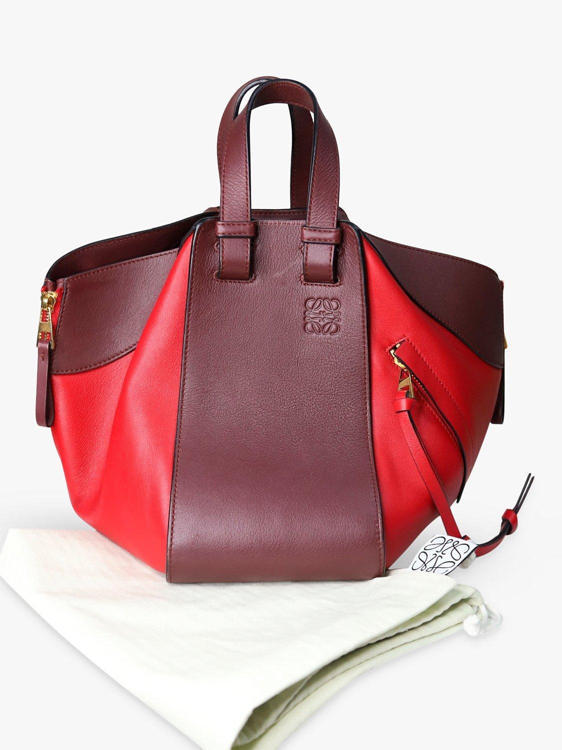 Product image 8 of 8, which shows Pre-loved LOEWE Compact Hammock Top Handle Bag, Red