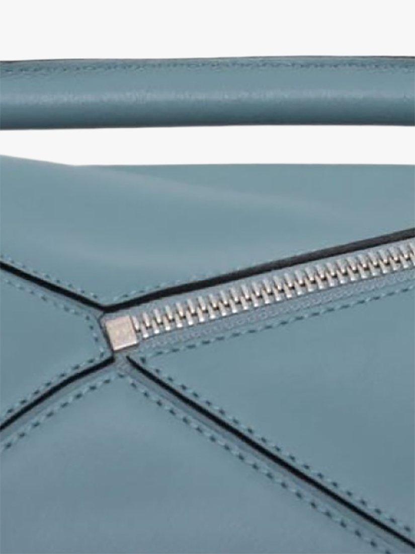 Product image 6 of 10, which shows Pre-loved LOEWE Puzzle Calfskin Leather Bag, Slate Blue