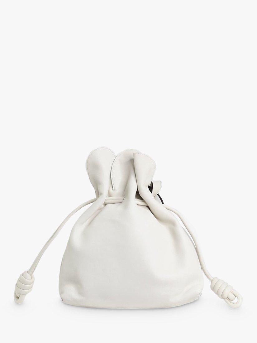 Pre-loved LOEWE Flamenco Petal Leather Shoulder Bag, White