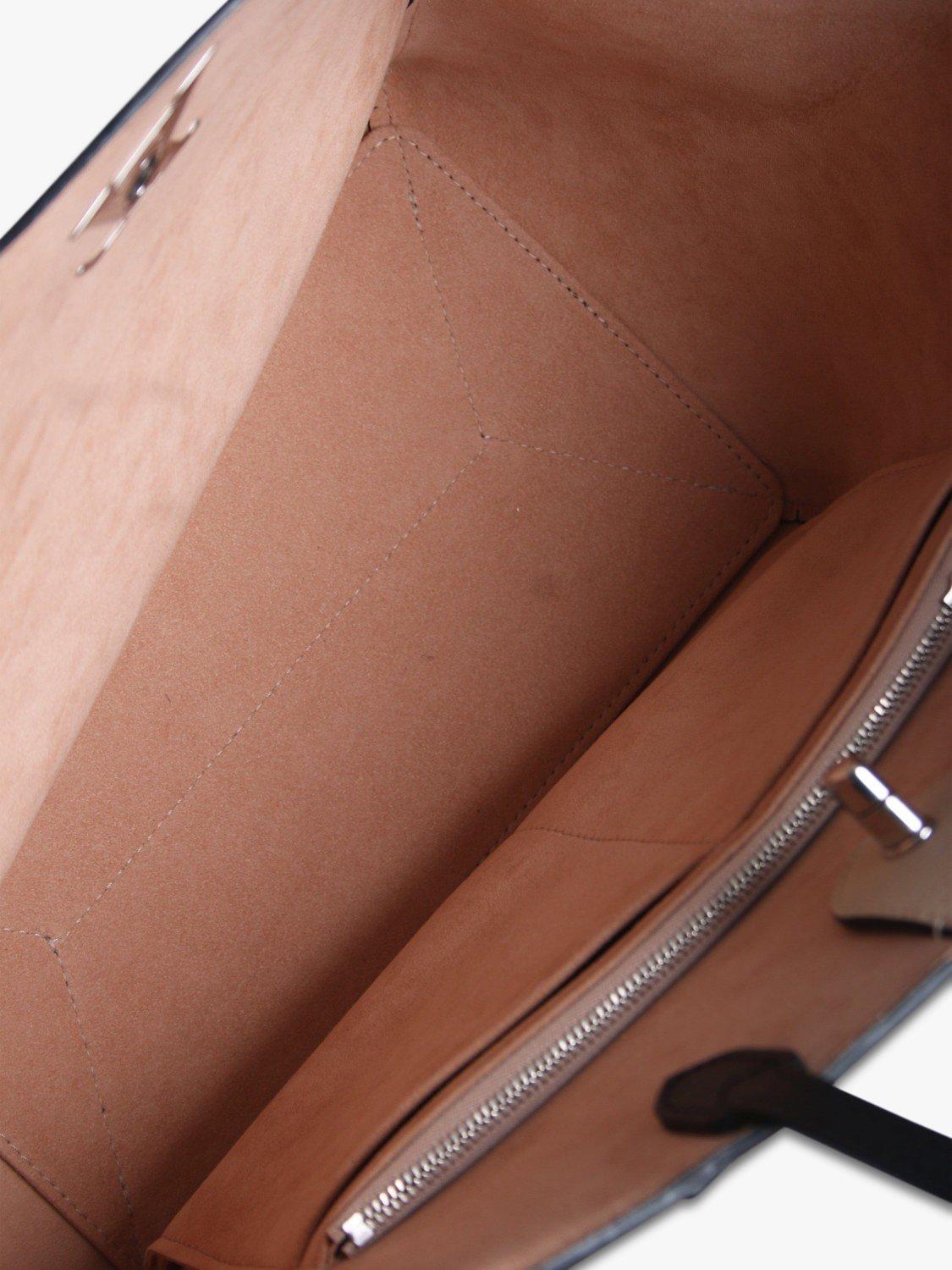 Pre-loved Louis Vuitton 2016 Lockme Leather Top Handle Bag, Beige/Black