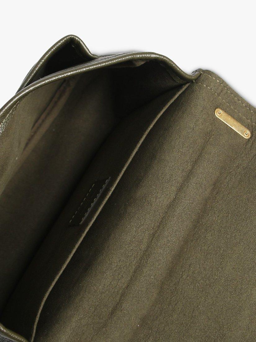Product image 8 of 10, which shows Pre-loved Louis Vuitton 2020 Lockme Chain Grained Leather Shoulder Bag, Khaki