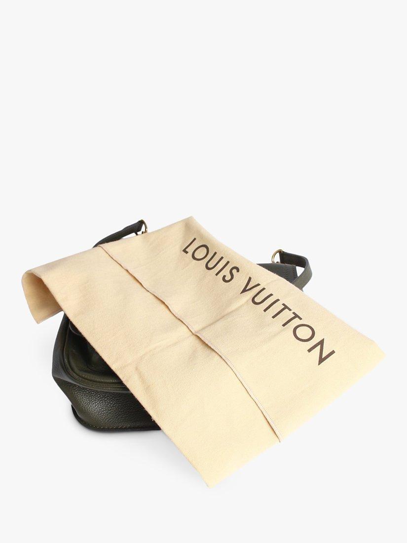 Product image 10 of 10, which shows Pre-loved Louis Vuitton 2020 Lockme Chain Grained Leather Shoulder Bag, Khaki