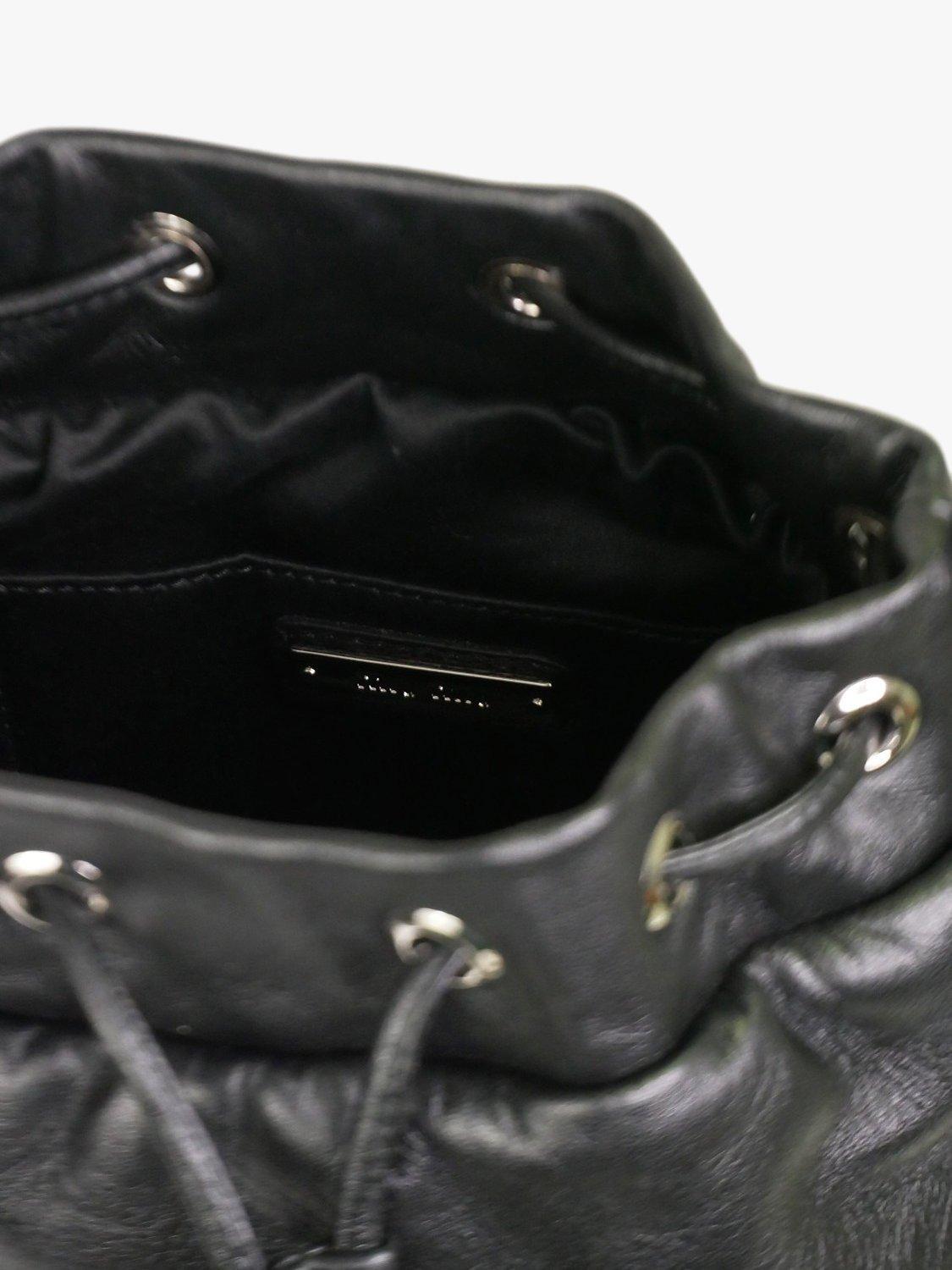 Pre-loved Miu Miu Crystal Fringed Leather Bucket Bag, Black