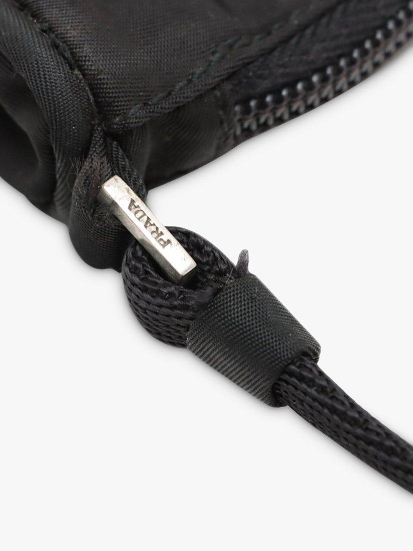 Product image 8 of 10, which shows Pre-loved Prada Tessuto Nylon Silver Hardware Grab Bag, Black