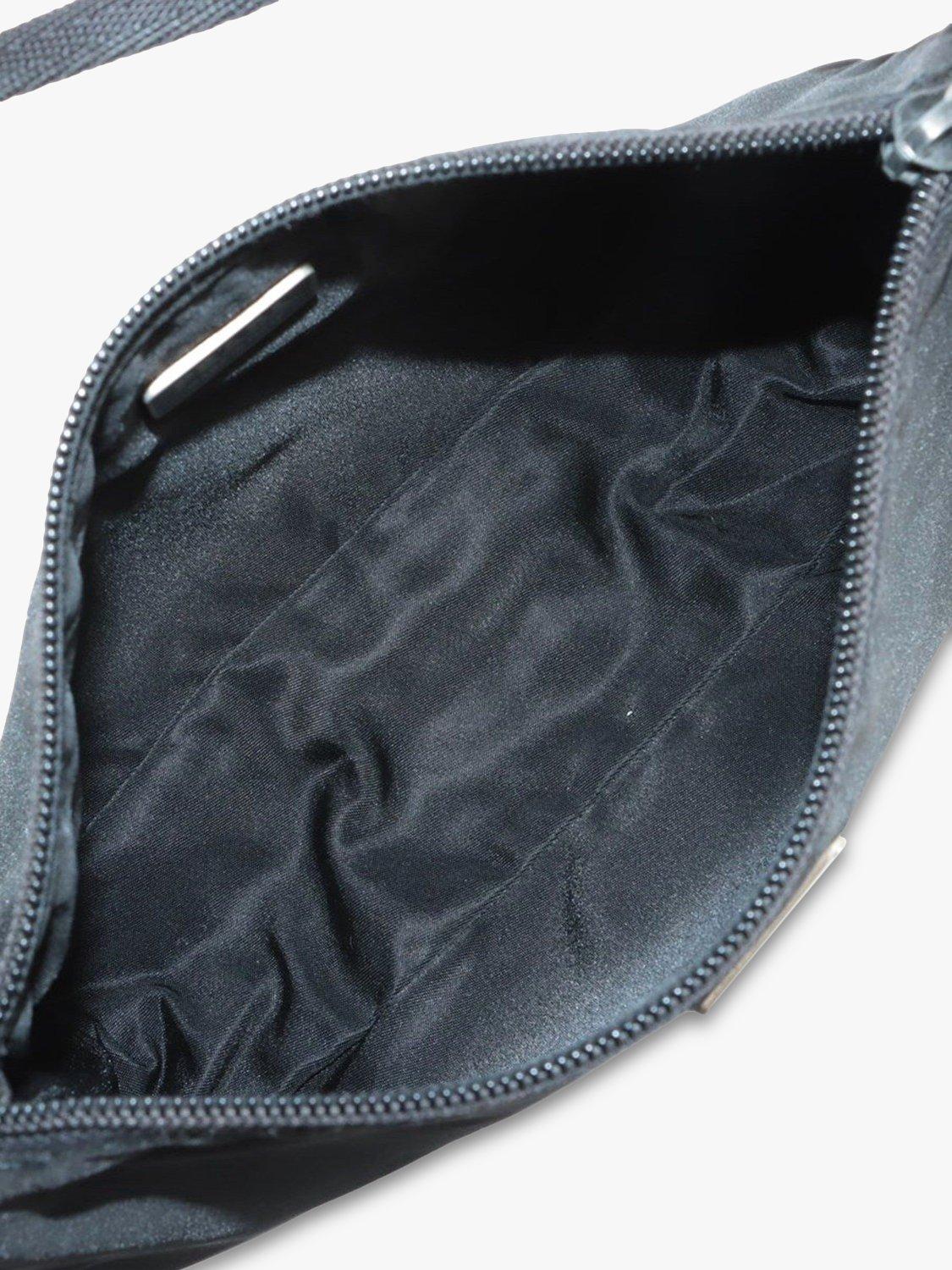 Product image 10 of 10, which shows Pre-loved Prada Tessuto Nylon Silver Hardware Grab Bag, Black
