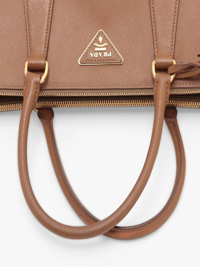 Pre-loved Prada Large Saffiano Leather Galleria Top Handle Bag, Brown