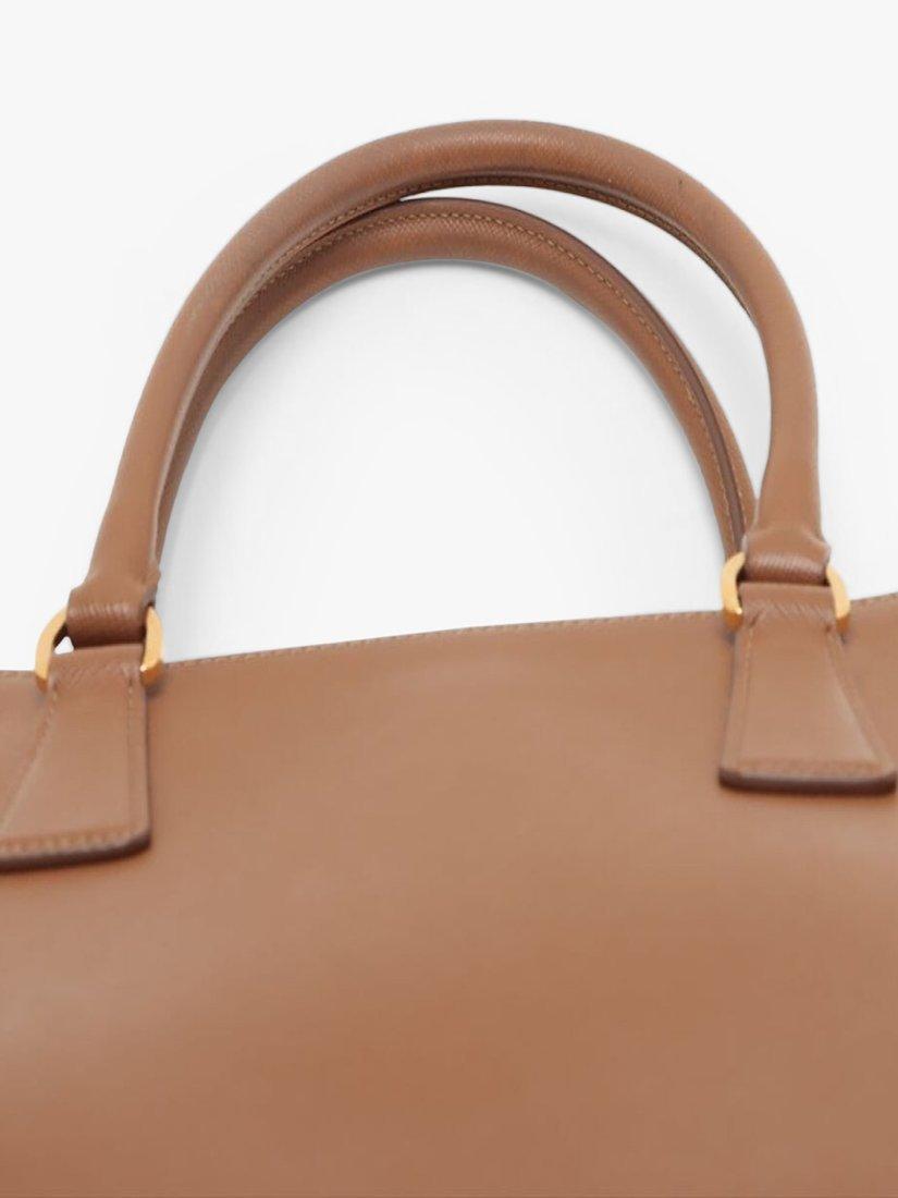 Pre-loved Prada Large Saffiano Leather Galleria Top Handle Bag, Brown