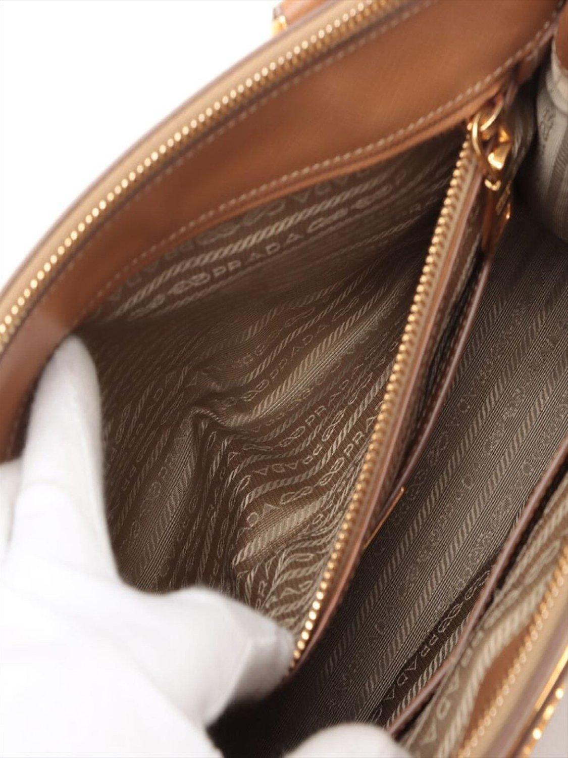 Pre-loved Prada Large Saffiano Leather Galleria Top Handle Bag, Brown
