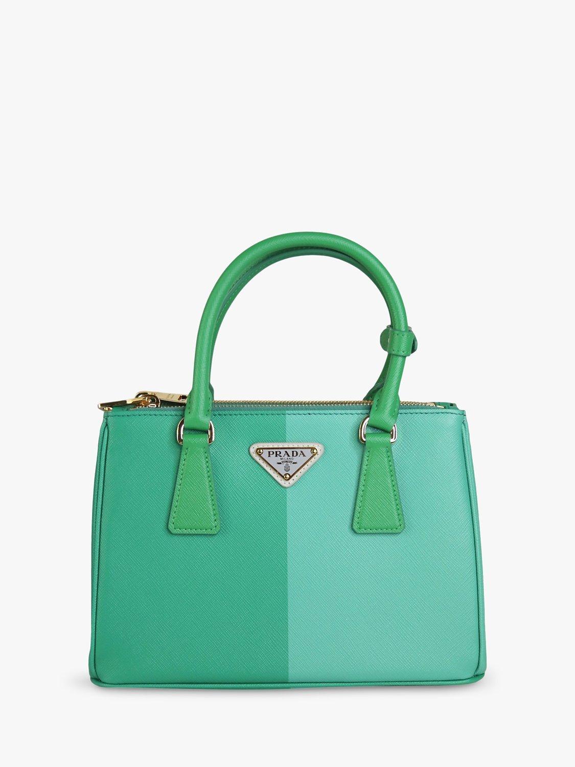 Pre-loved Prada Small Galleria Saffiano Leather Special Edition Grab Bag, Green
