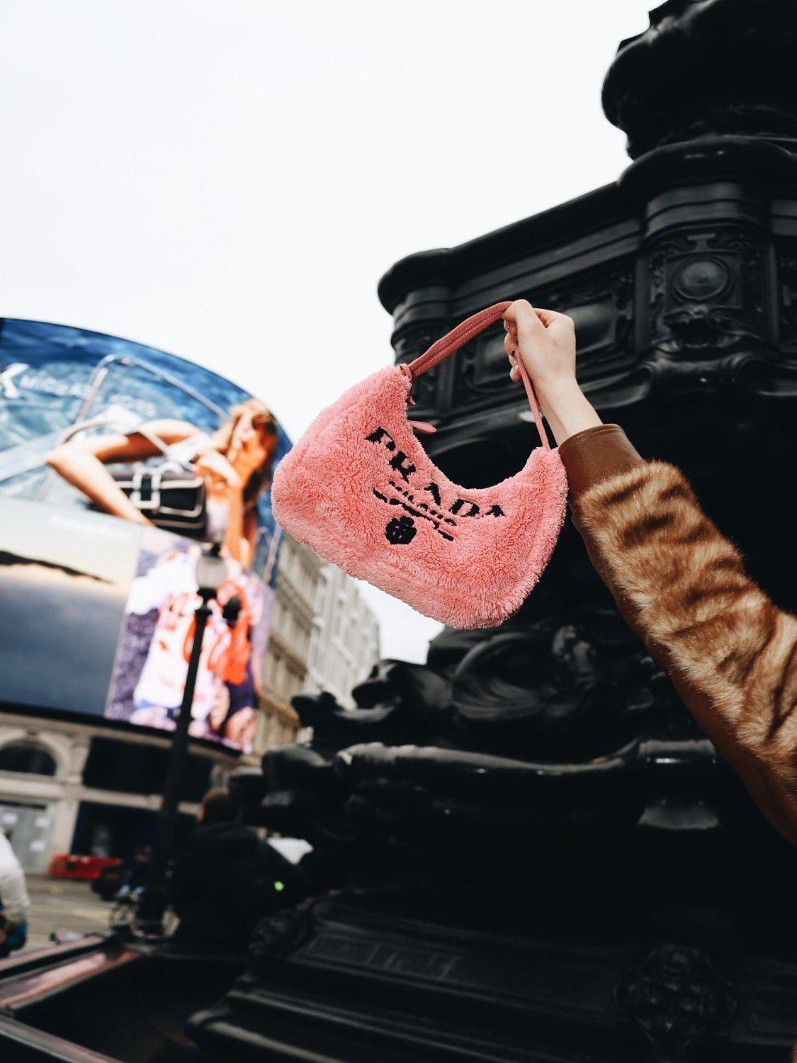 Product image 2 of 9, which shows Pre-loved Prada 2000 Re-Edition Terry Mini Hobo Bag, Pink