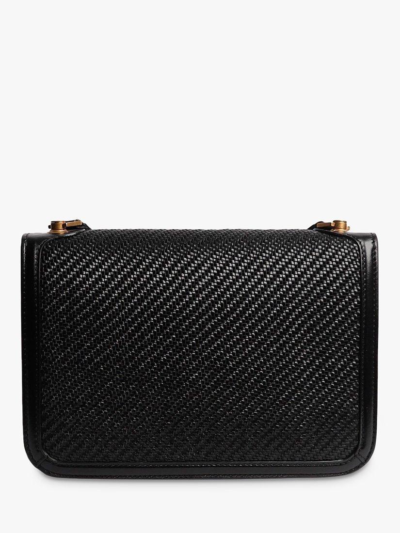 Product image 3 of 8, which shows Pre-loved SAINT LAURENT Le Carre Leather Shoulder Bag, Black
