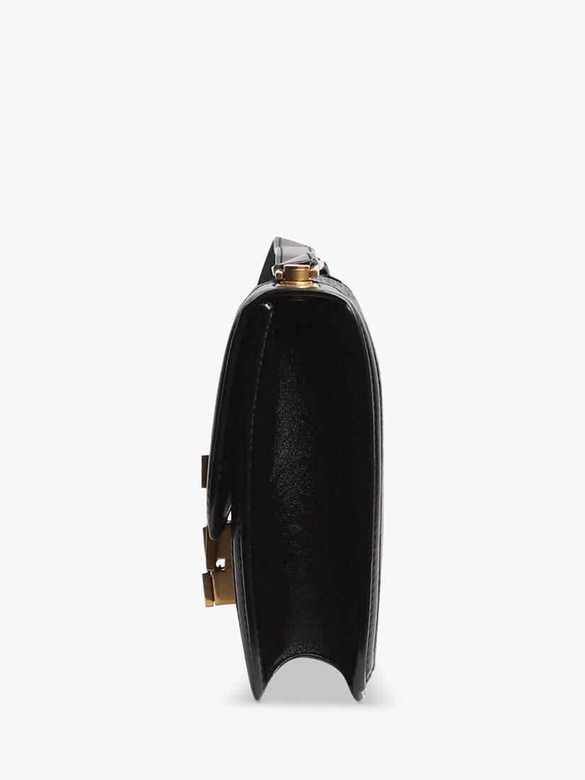 Product image 4 of 8, which shows Pre-loved SAINT LAURENT Le Carre Leather Shoulder Bag, Black