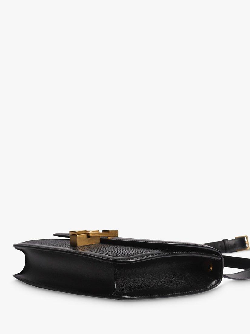 Product image 5 of 8, which shows Pre-loved SAINT LAURENT Le Carre Leather Shoulder Bag, Black