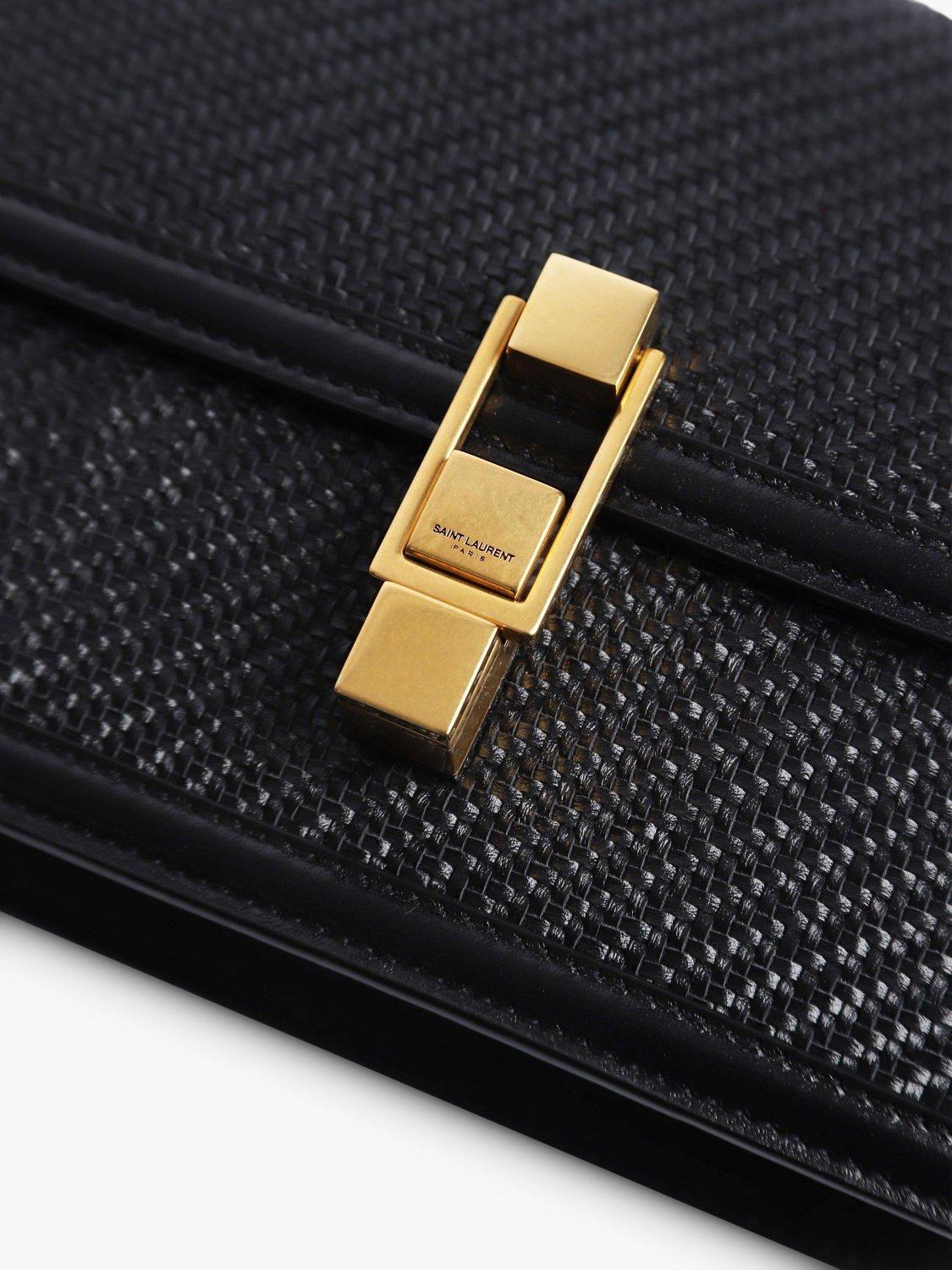 Product image 6 of 8, which shows Pre-loved SAINT LAURENT Le Carre Leather Shoulder Bag, Black