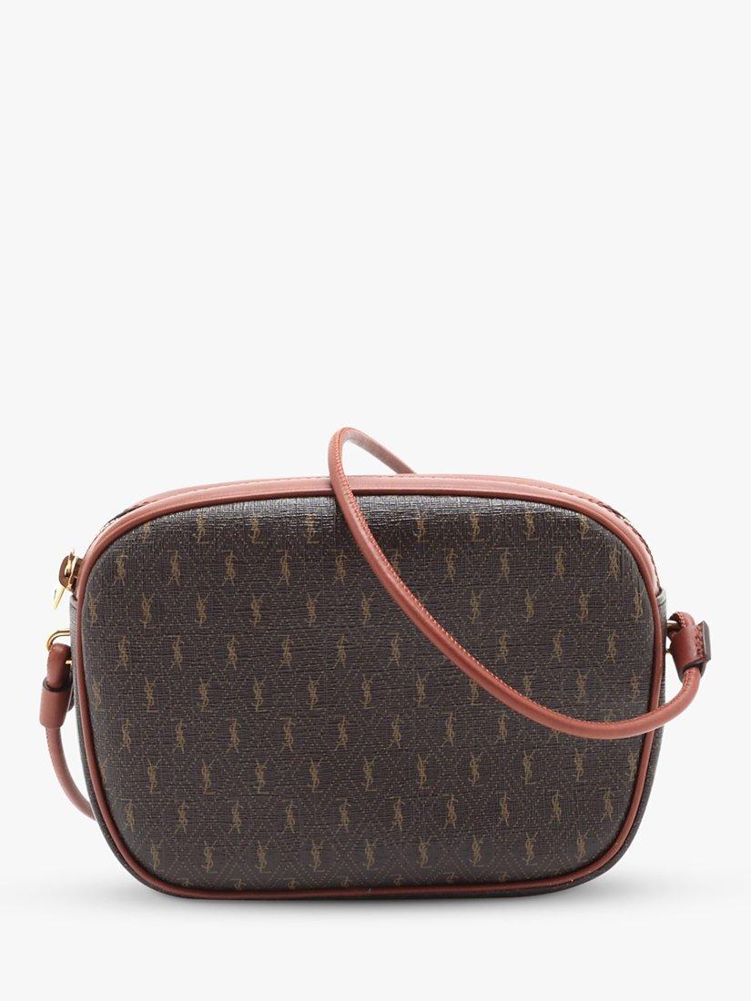 Product image 1 of 8, which shows Pre-loved SAINT LAURENT Le Monogramme Camera Bag, Brown