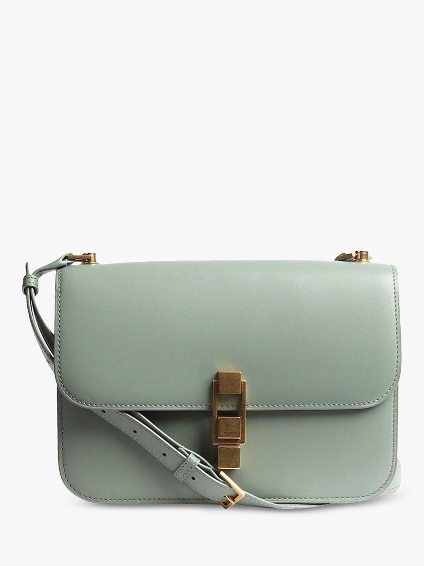 Pre-loved SAINT LAURENT Le Carré Leather Shoulder Bag, Duck Egg