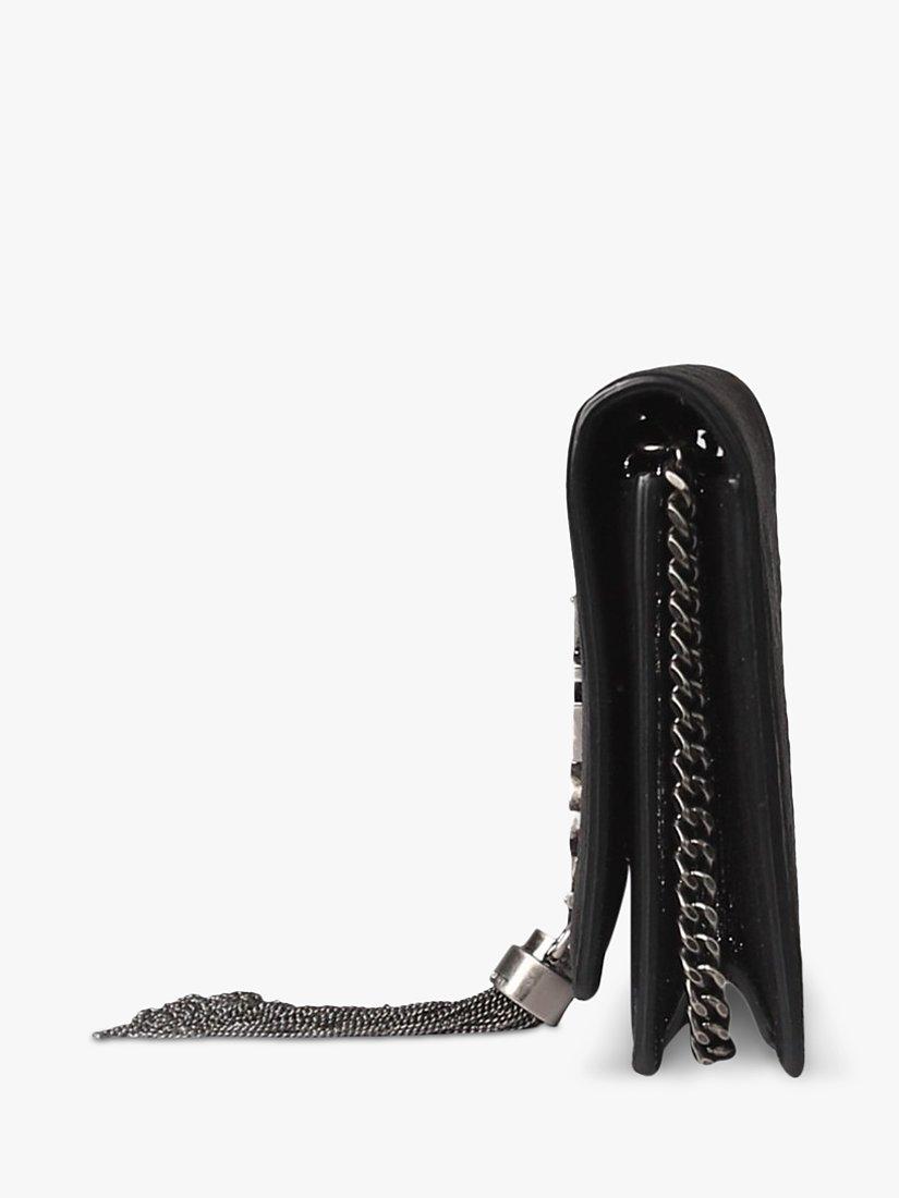 Product image 5 of 9, which shows Pre-loved SAINT LAURENT Kate Leather Tassel Chain Wallet Bag, Silver