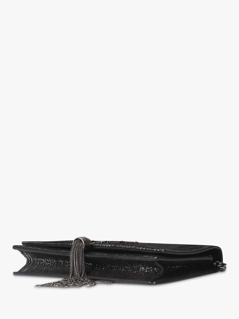 Product image 6 of 9, which shows Pre-loved SAINT LAURENT Kate Leather Tassel Chain Wallet Bag, Silver
