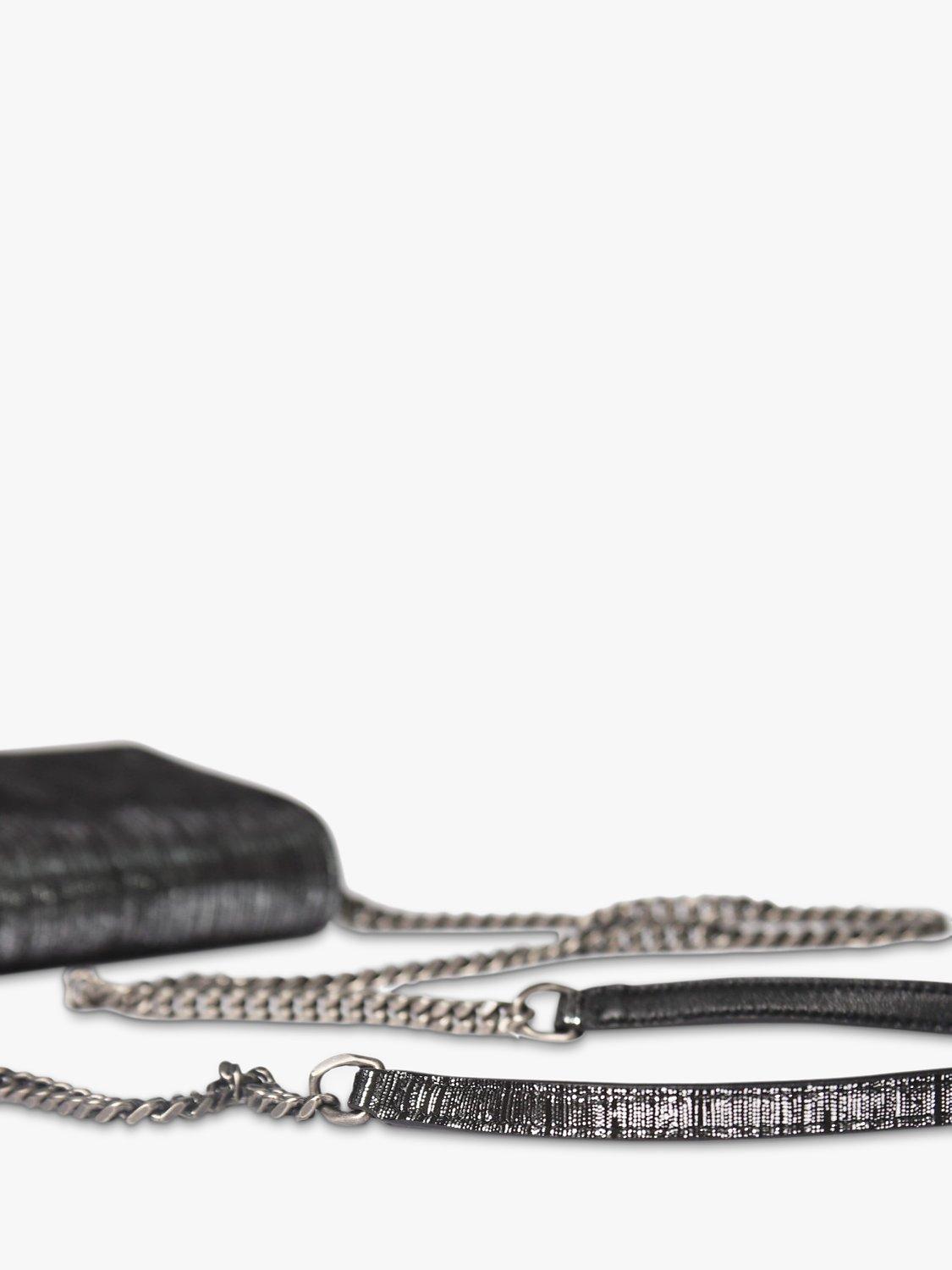 Product image 7 of 9, which shows Pre-loved SAINT LAURENT Kate Leather Tassel Chain Wallet Bag, Silver