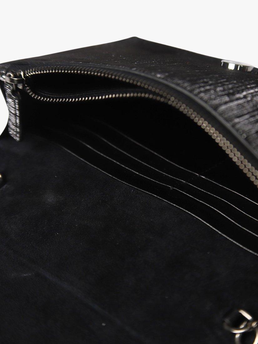 Product image 8 of 9, which shows Pre-loved SAINT LAURENT Kate Leather Tassel Chain Wallet Bag, Silver