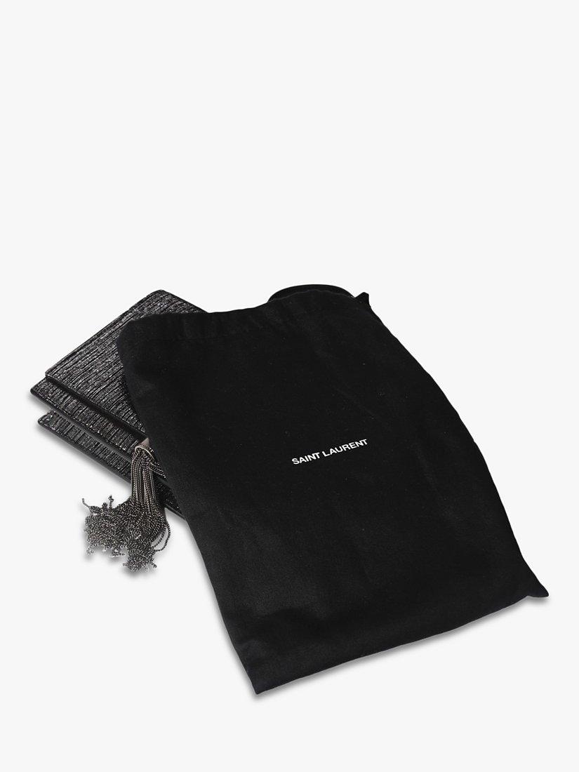 Product image 9 of 9, which shows Pre-loved SAINT LAURENT Kate Leather Tassel Chain Wallet Bag, Silver