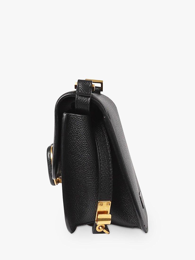 Product image 3 of 10, which shows Pre-loved Valentino VSling Leather Shoulder Bag, Black
