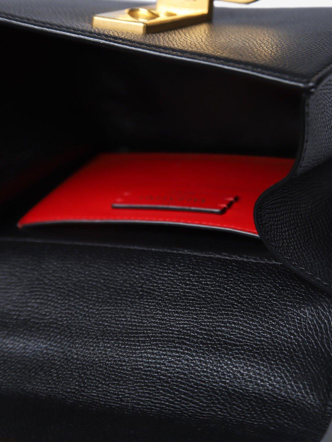 Product image 7 of 10, which shows Pre-loved Valentino VSling Leather Shoulder Bag, Black