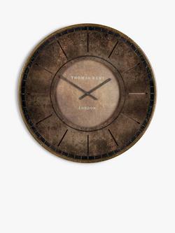 Thomas Kent Florentine Wall Clock, 53cm, Leather